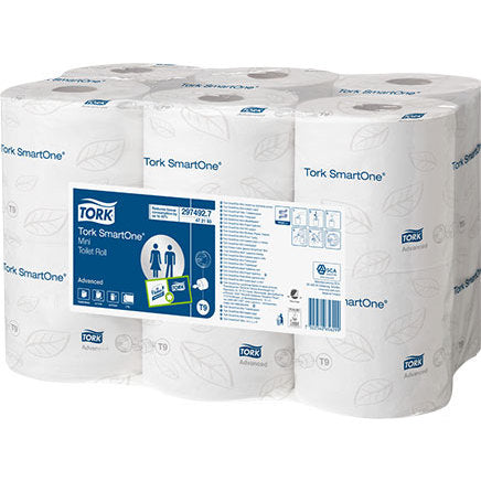 Tork SmartOne Mini Toilet Tissue Roll White (Case of 12)