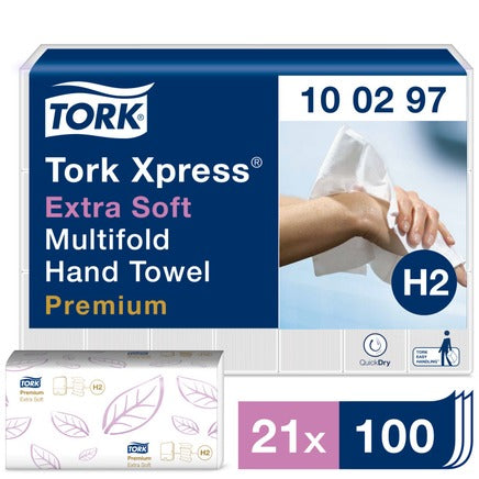 Tork Xpress Extra Soft Multifold Fold Towel (Case of 2100)