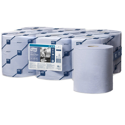 Tork Reflex Blue Wiping Paper Roll (Case of 6)